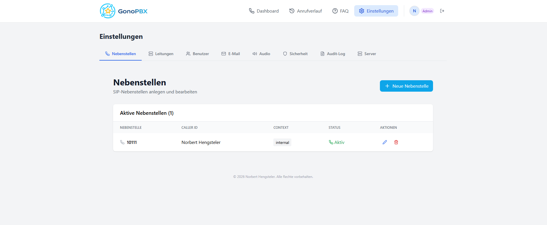 Einstellungen Übersicht